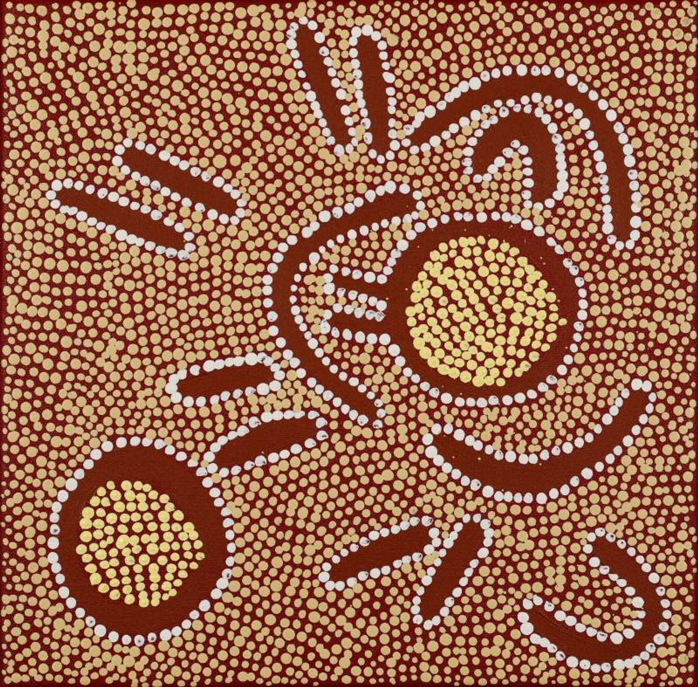 Watiya-warnu Jukurrpa (Seed Dreaming) by Jason Japaljarri Woods