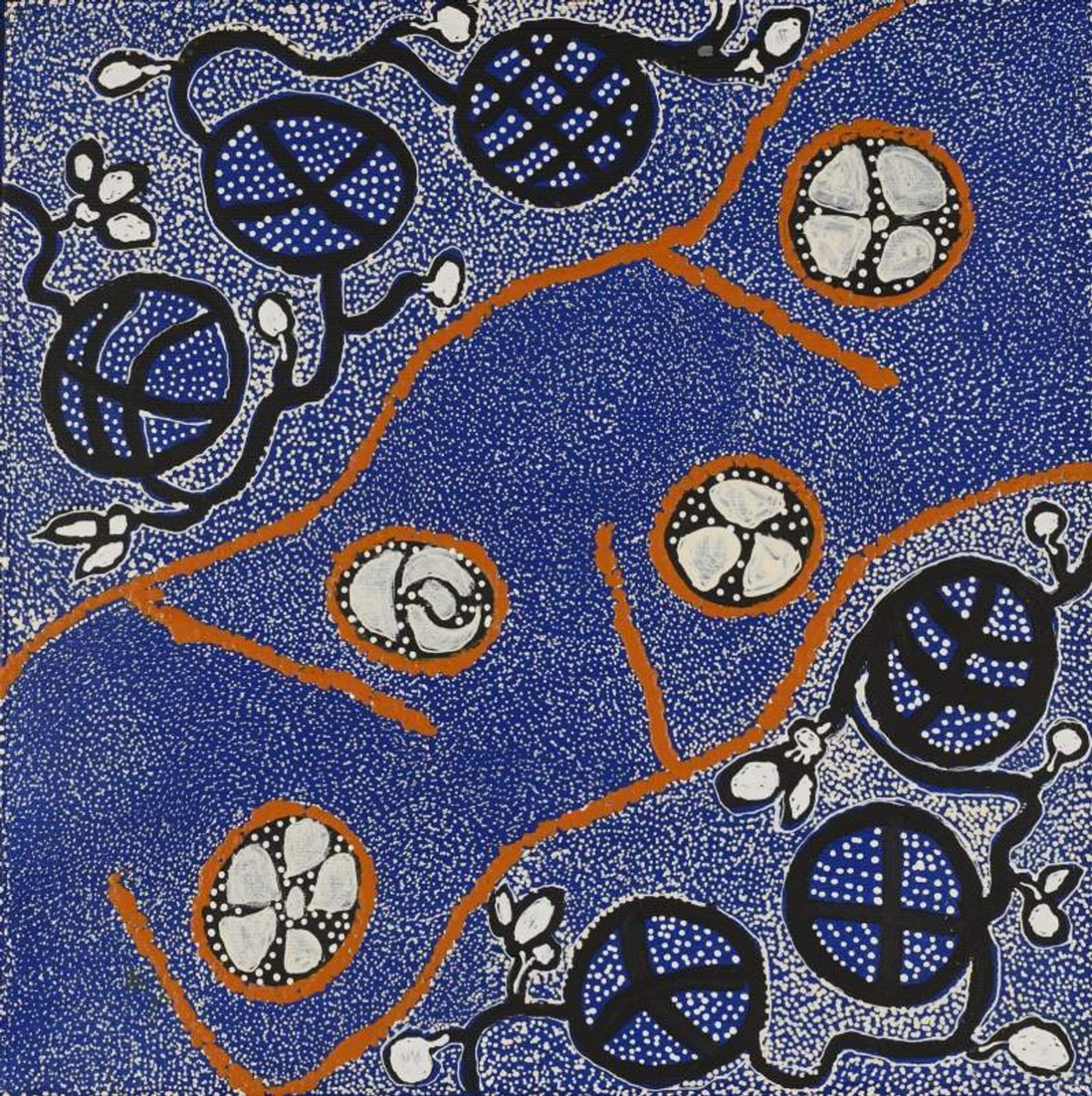 Wanakiji Jukurrpa (Bush Tomato Dreaming) by Selma Napanangka Tasman