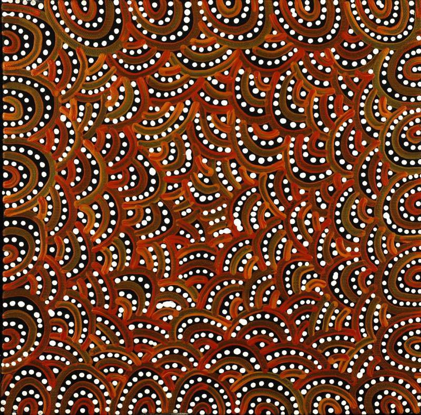 Warlukurlangu Jukurrpa (Fire country Dreaming) by Nathania Nangala Granites