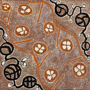 Wanakiji Jukurrpa (Bush Tomato Dreaming) by Selma Napanangka Tasman