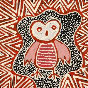 Jarlajirrpi Jukurrpa (Owlet Nightjar Dreaming) by Juliette Nampijinpa Brown