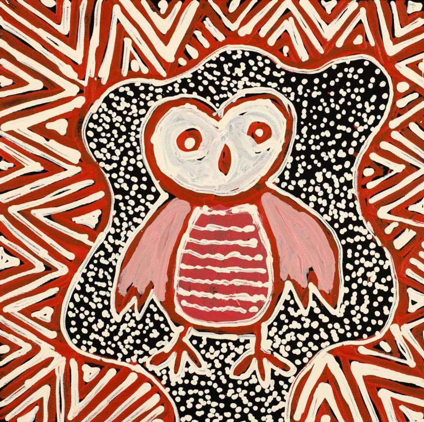 Jarlajirrpi Jukurrpa (Owlet Nightjar Dreaming) by Juliette Nampijinpa Brown