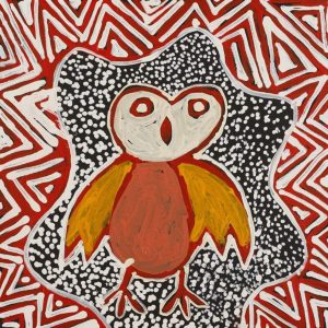 Jarlajirrpi Jukurrpa (Owlet Nightjar Dreaming) by Juliette Nampijinpa Brown