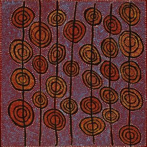 Jungunpa Jukurrpa (Spinifex Hopping Mouse Dreaming) by Nigel Japanangka Marshall