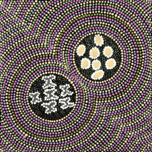 Ngatijirri Jukurrpa (Budgerigar Dreaming) by Wendy Napaljarri Kitson