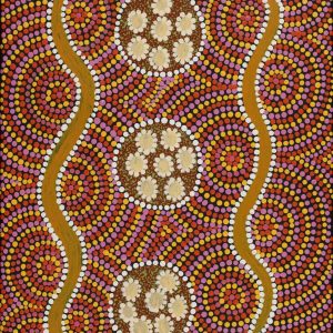 Ngatijirri Jukurrpa (Budgerigar Dreaming) by Wendy Napaljarri Kitson
