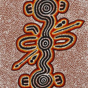 Jajirrdi manu Janganpa Jukurrpa (Western Quoll & Possum Dreaming) - Yakurdyi by Ritasha Nampijinpa Martin