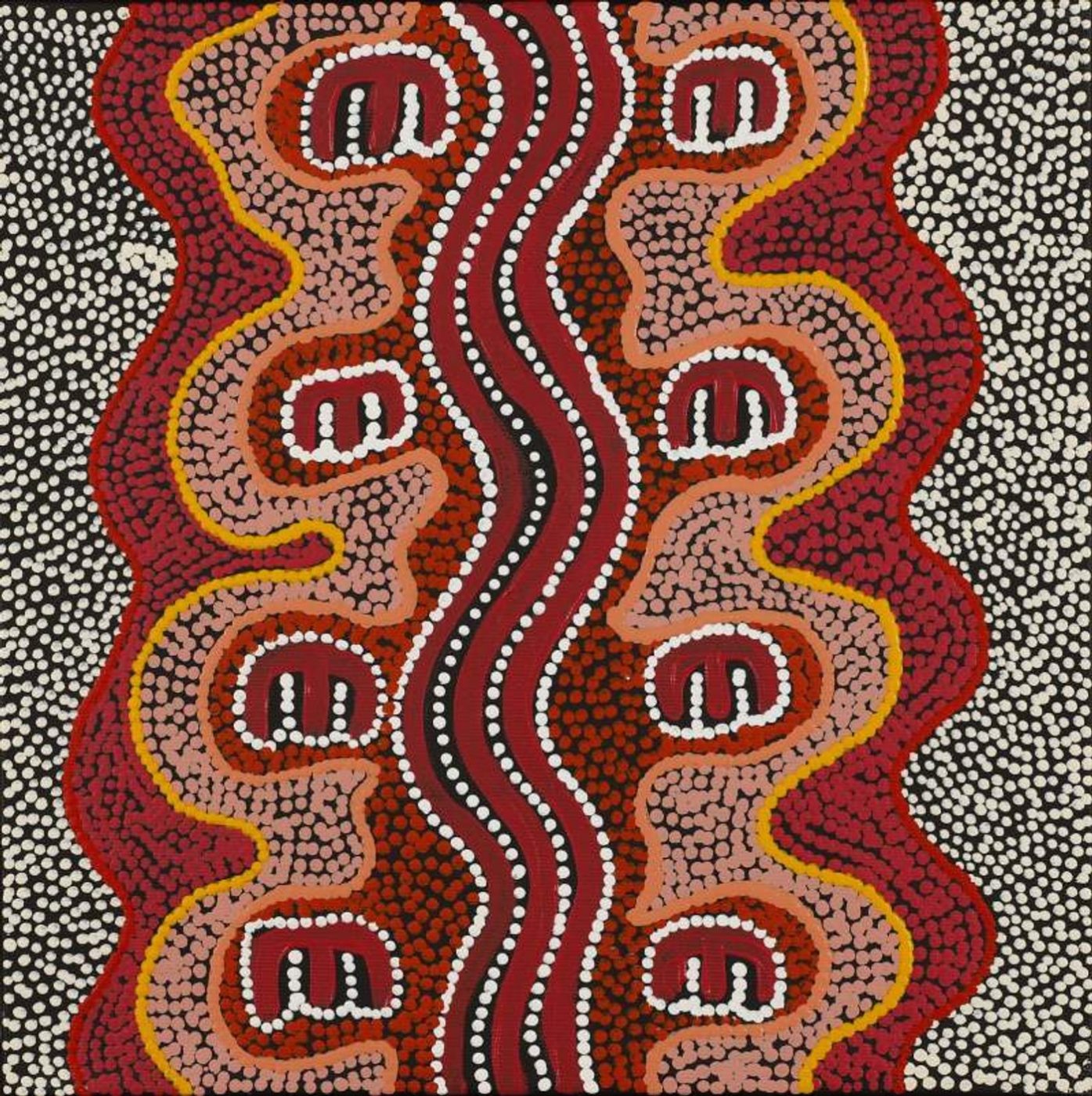 Janganpa Jukurrpa (Brush-tail Possum Dreaming)- Mawurrji by Ritasha Nampijinpa Martin
