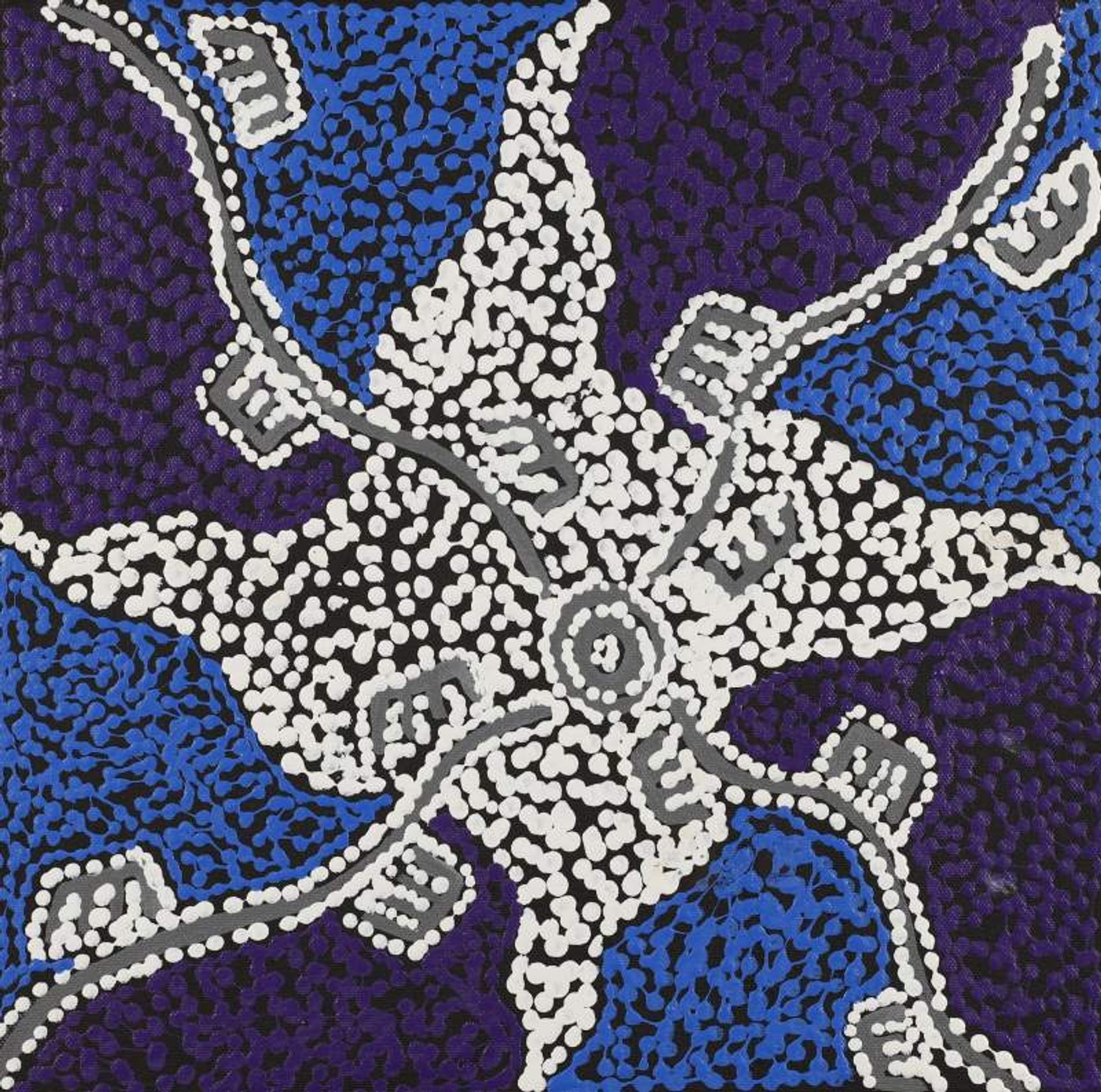 Wardapi Jukurrpa (Goanna Dreaming) - Yarripilangu by Sebastian Japanangka Williams