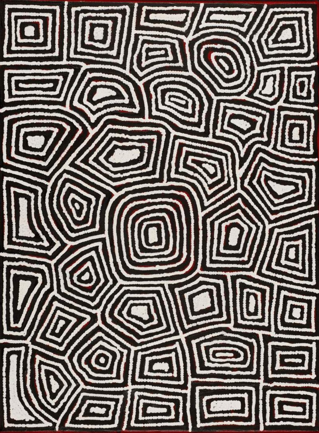 Luurnpa Jukurrpa (Kingfisher Dreaming) - Lake MacKay by Shaimaya Nampijinpa Brown