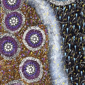 Napaljarri-warnu Jukurrpa (Seven Sisters Dreaming) by Shekina Nangala Sampson