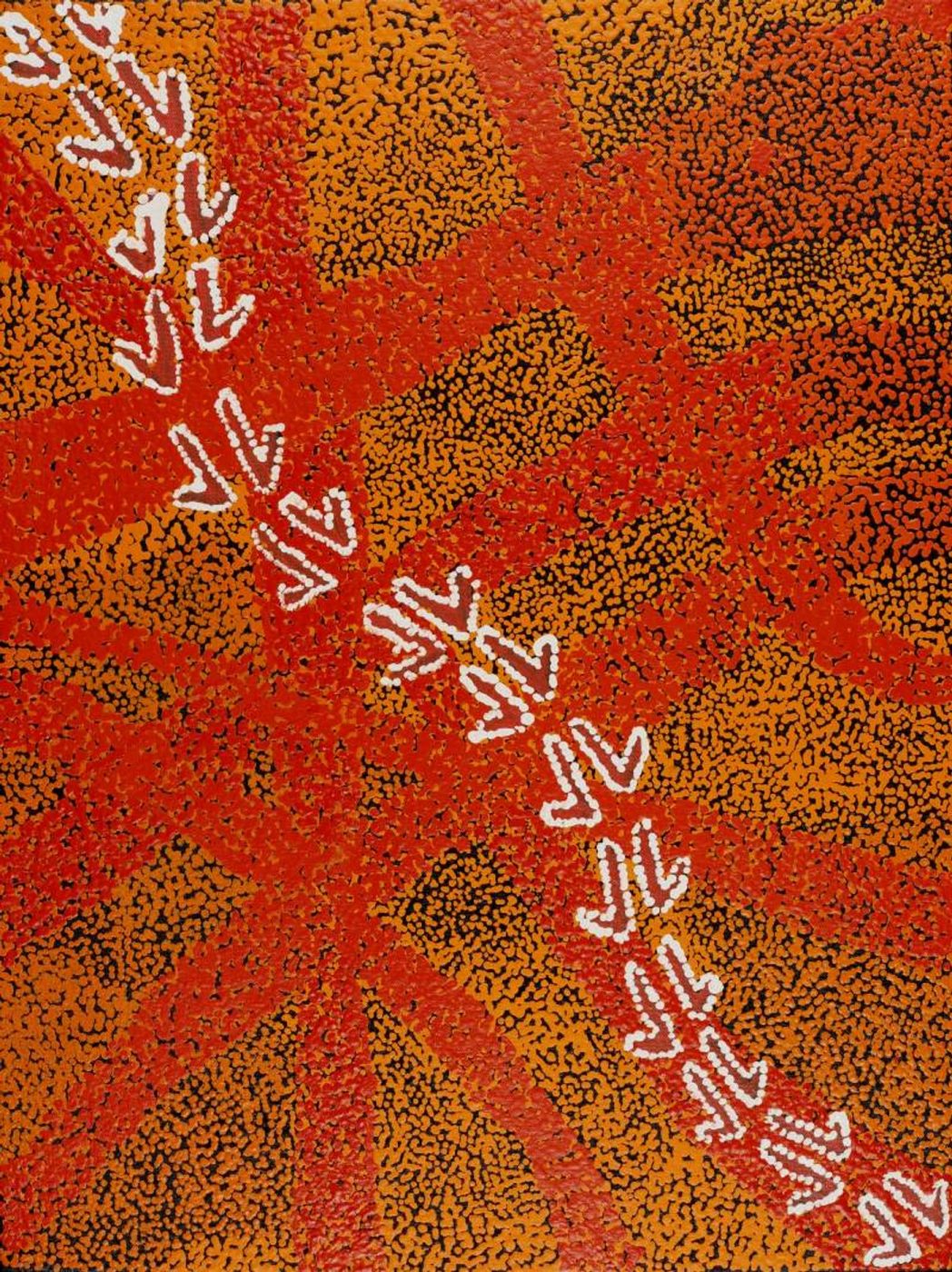 Marlu Jukurrpa (Red Kangaroo Dreaming) Yarnardilyi & Jurnti by Veston Jakamarra Walker