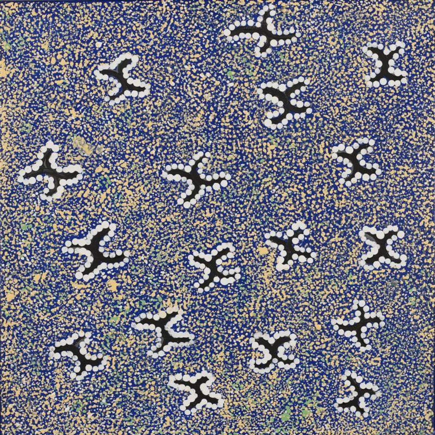 Ngatijirri Jukurrpa (Budgerigar Dreaming) by Wendy Napaljarri Kitson