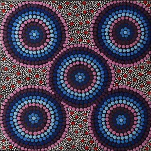 Napaljarri-warnu Jukurrpa (Seven Sisters Dreaming) by Shekina Nangala Sampson