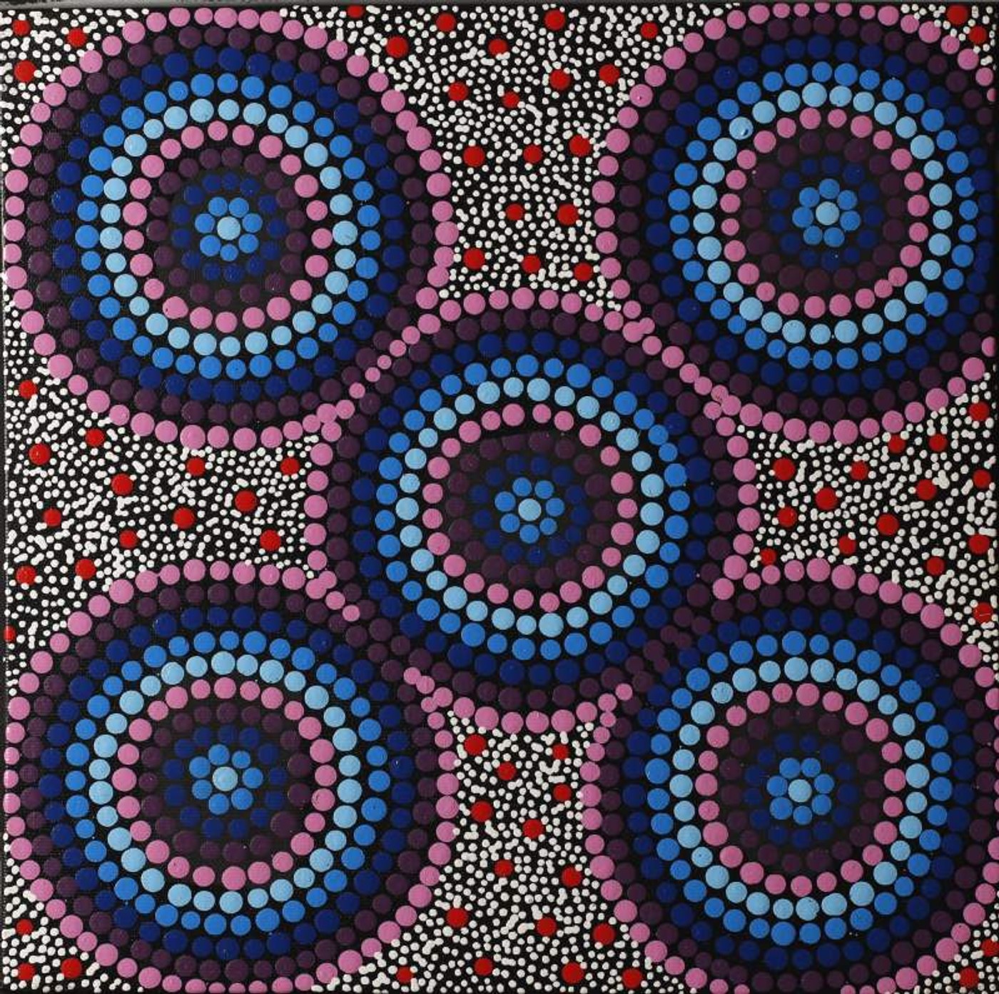 Napaljarri-warnu Jukurrpa (Seven Sisters Dreaming) by Shekina Nangala Sampson