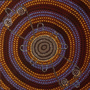 Ngatijirri Jukurrpa (Budgerigar Dreaming) by Wendy Napaljarri Kitson
