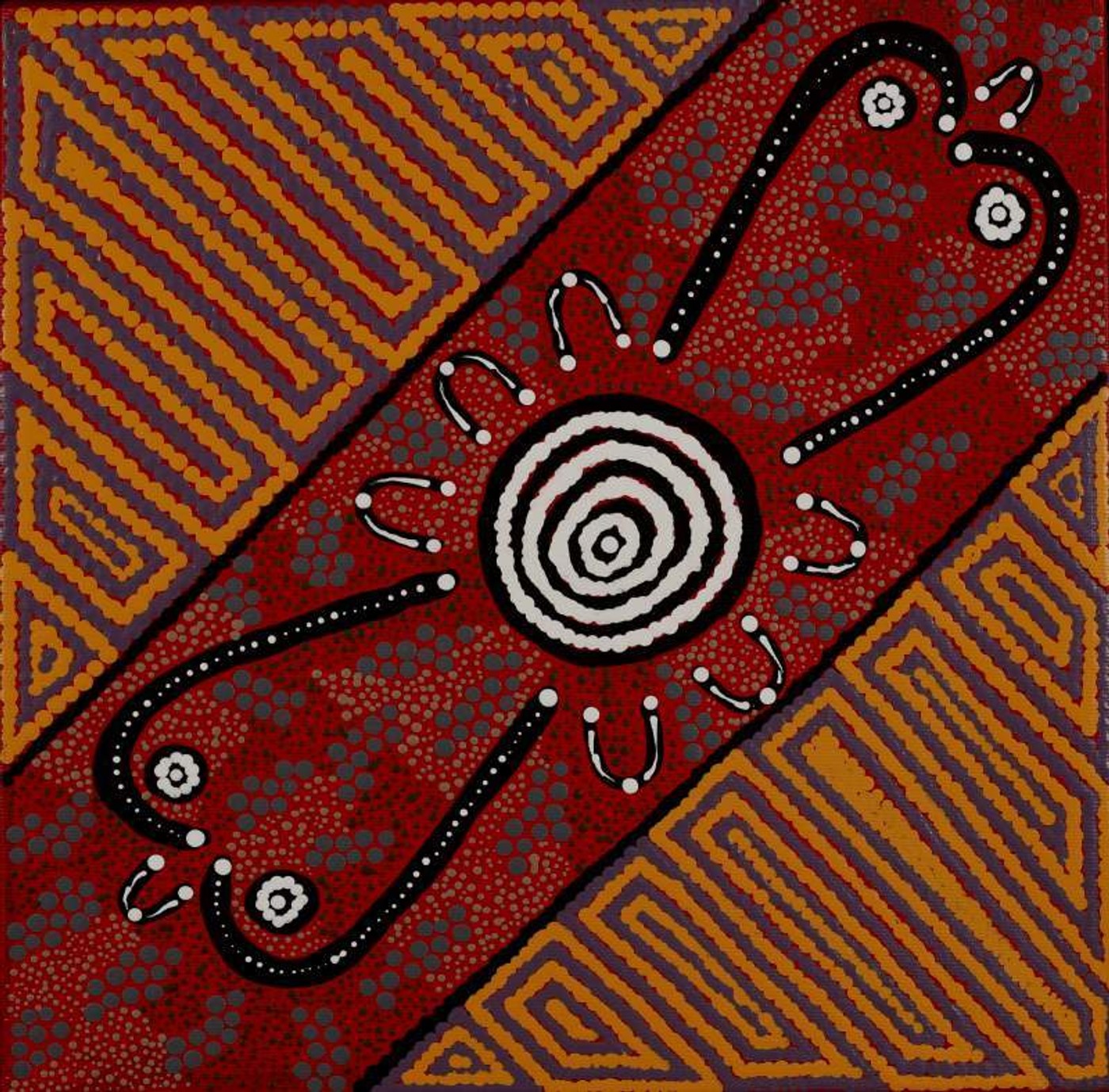 Watiya-warnu Jukurrpa (Seed Dreaming) by Fiona Nungarrayi Kitson