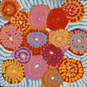 Warlukurlangu Jukurrpa (Fire country Dreaming) by Peggy Nampijinpa Brown