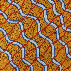 Warna Jukurrpa (Snake Dreaming) by Danilda Nakamarra White