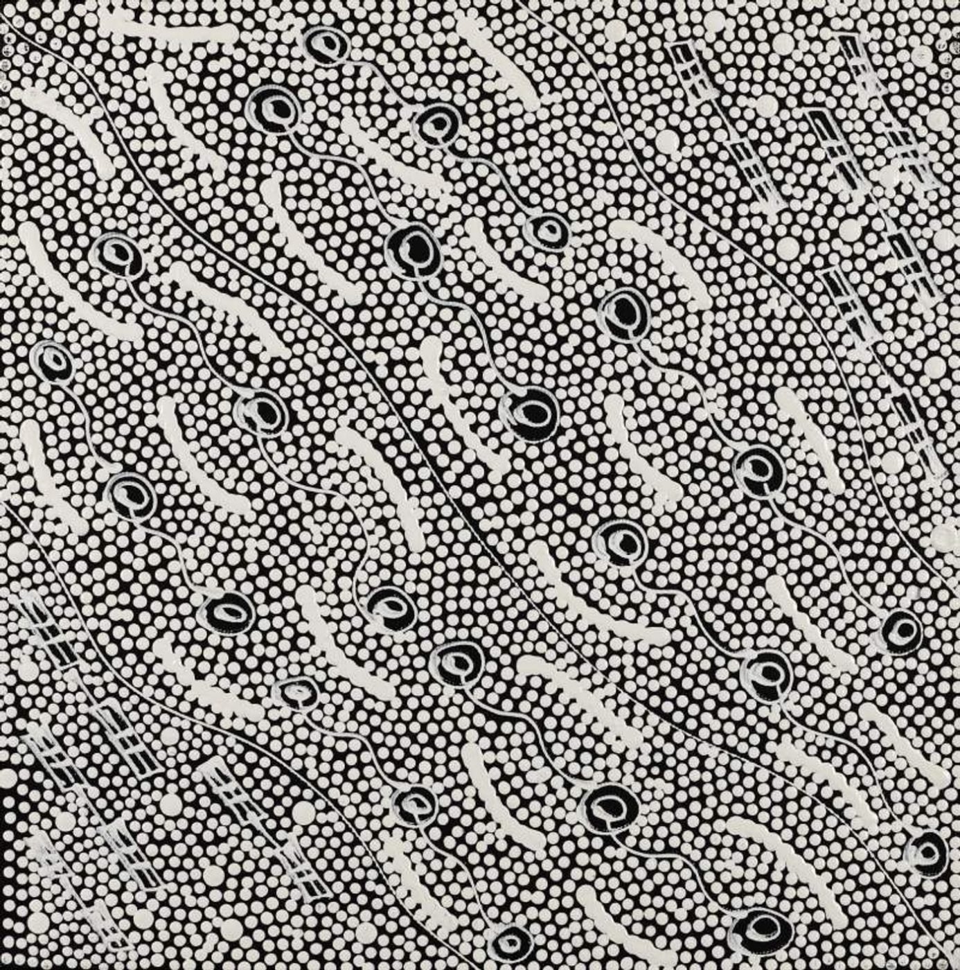 Pikilyi Jukurrpa (Vaughan Springs Dreaming) by Mary Napangardi Butcher