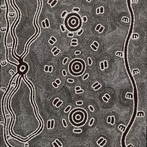 Pamapardu Jukurrpa (Flying Ant Dreaming)  - Warntungurru by Kara Napangardi Ross
