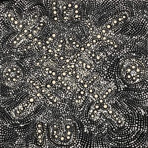 Lukarrara Jukurrpa (Desert Fringe-rush Seed Dreaming) by Hilda Nakamarra Rogers