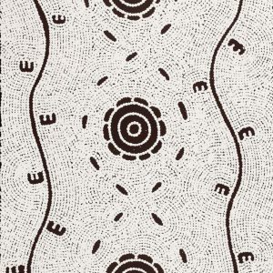 Pamapardu Jukurrpa (Flying Ant Dreaming)  - Warntungurru by Kara Napangardi Ross