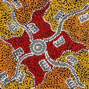 Wardapi Jukurrpa (Goanna Dreaming) - Yarripilangu by Sebastian Japanangka Williams