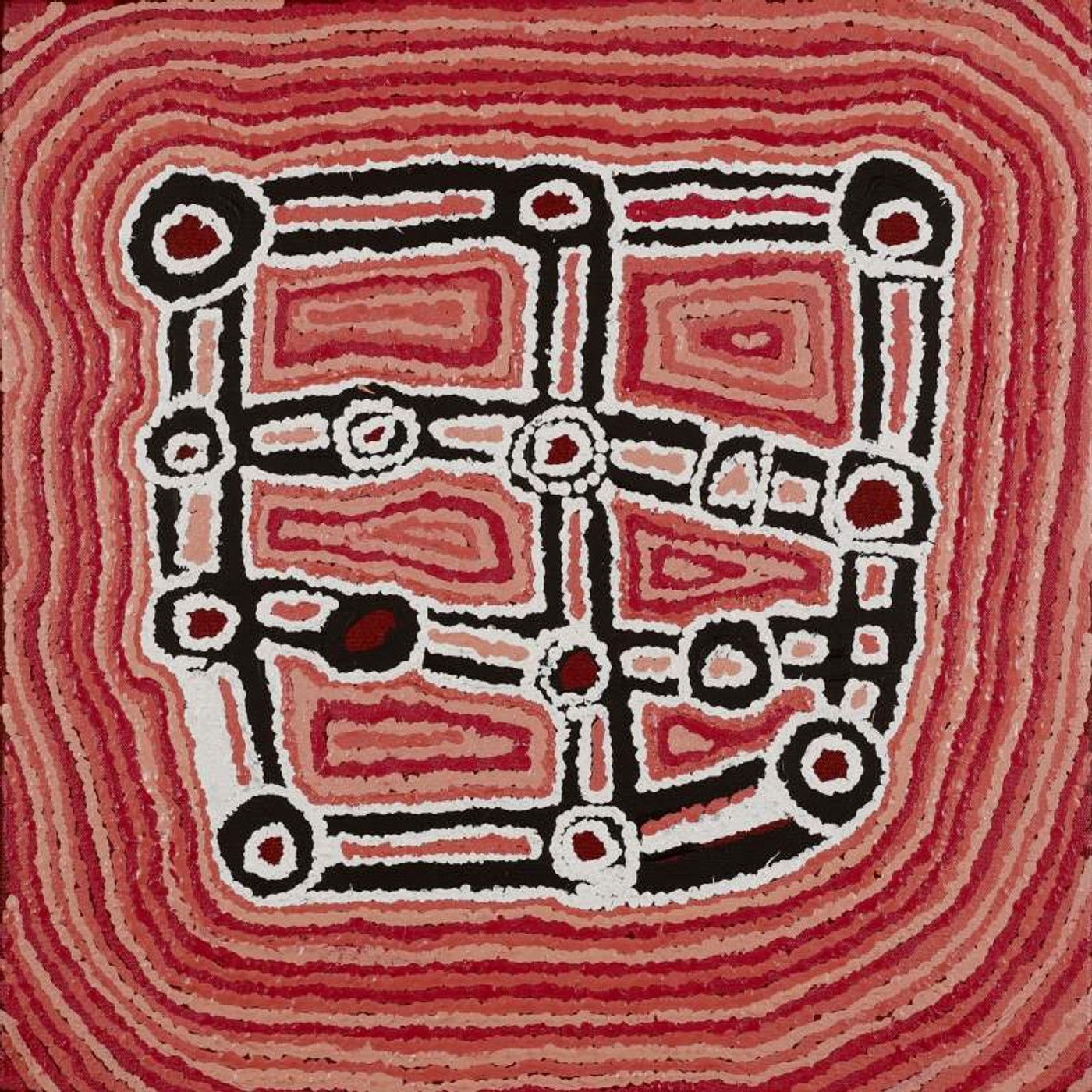 Ngapa Jukurrpa (Water Dreaming) - Puyurru by Simone Nampijinpa Brown