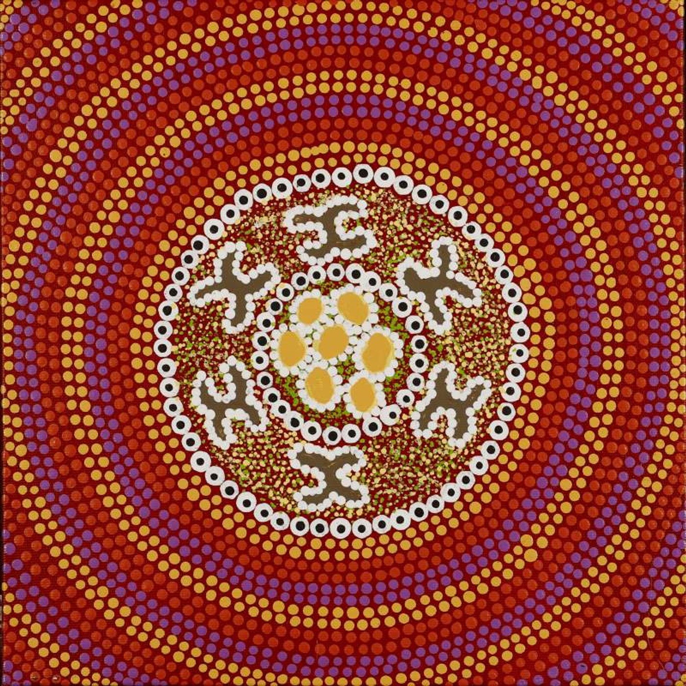Ngatijirri Jukurrpa (Budgerigar Dreaming) by Wendy Napaljarri Kitson