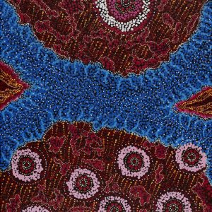 Napaljarri-warnu Jukurrpa (Seven Sisters Dreaming) by Shekina Nangala Sampson