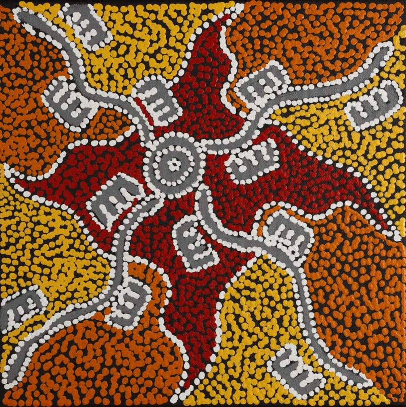 Wardapi Jukurrpa (Goanna Dreaming) - Yarripilangu by Sebastian Japanangka Williams